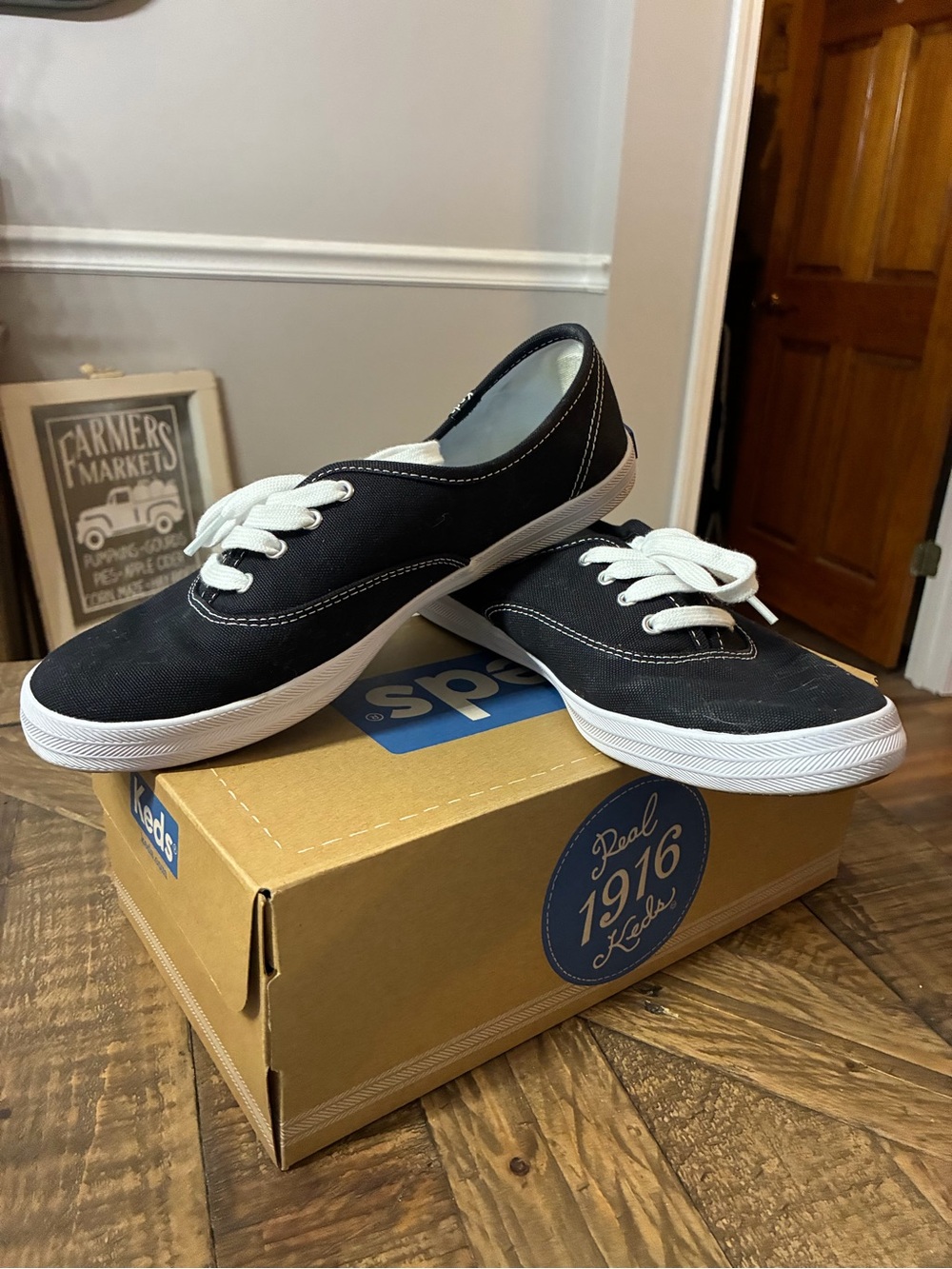 Keds Champion Canvas Sneakers in Black - Picture 6 of 7